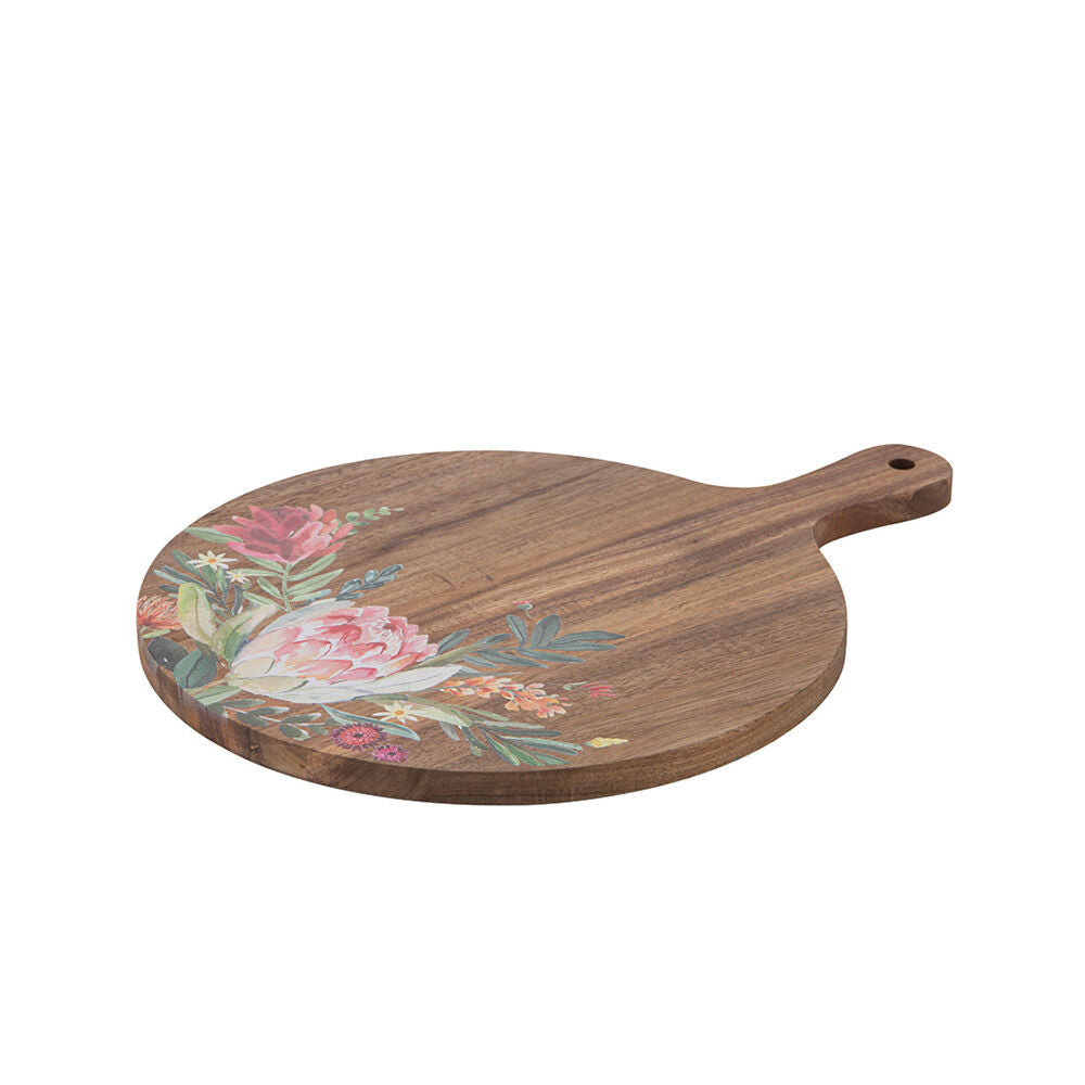 Ladelle Round Kitchen Serveware Brown Esperance Wooden Serving/Cutting Board — image 2