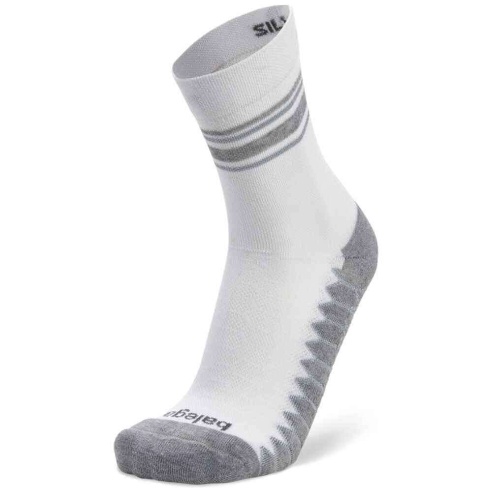Balega Silver Antimicrobial Mini-Crew Peformance Athletic Socks White
