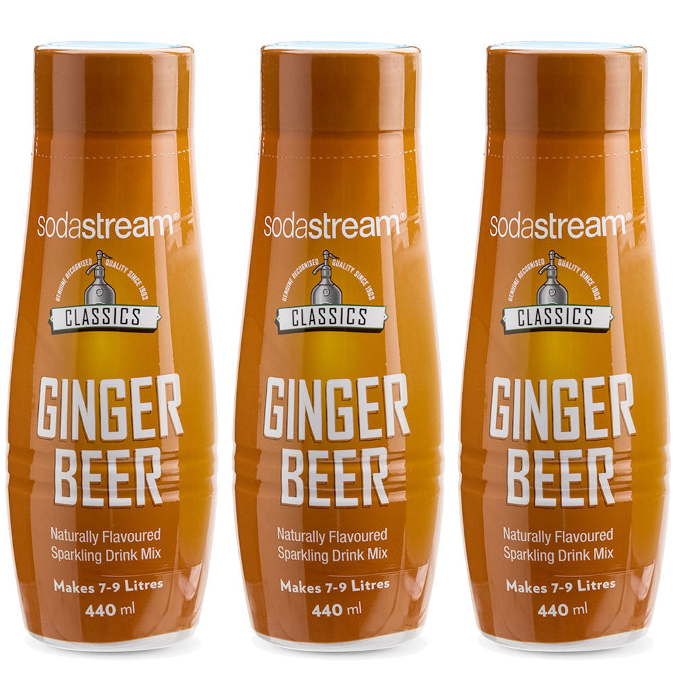 Sodastream Classics Ginger Beer 440ml/Sparkling Soda Water Syrup Drink Mix (3 Pack)
