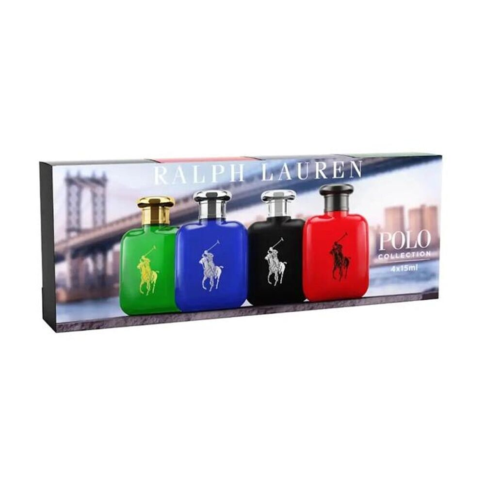 Ralph Lauren Polo Collection Men 15ml EDT Green Blue Black Red Gift Set (4 Pieces)