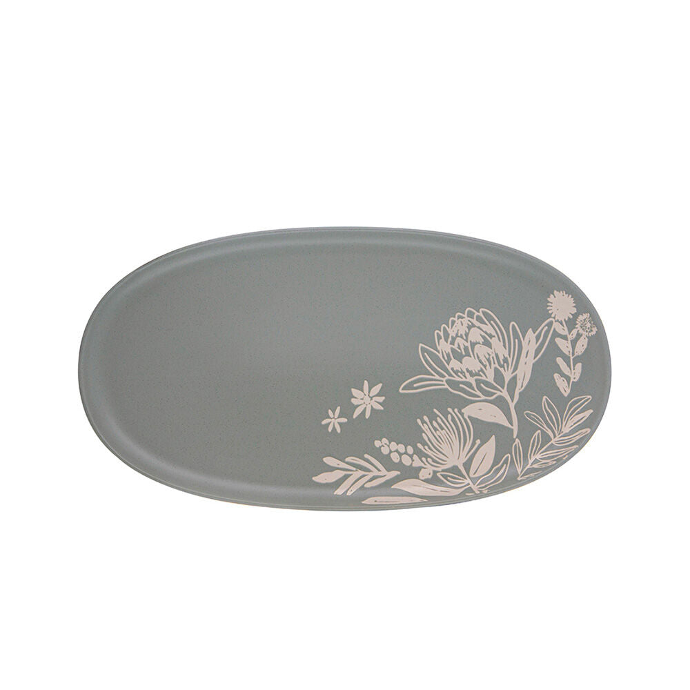 Ladelle Large Reusable Green Esperance Ceramic Oval Serving Platter/Tray — image 2