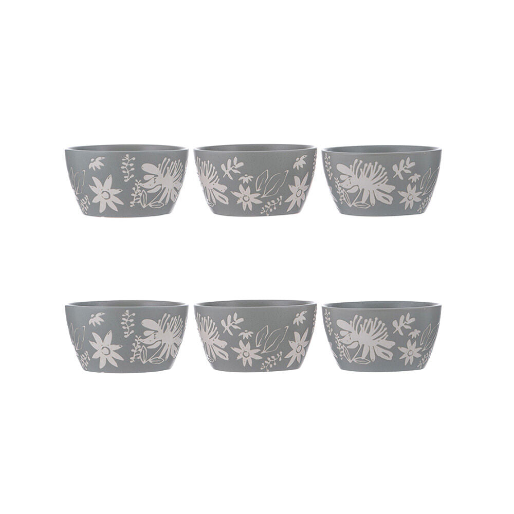 Ladelle 3pc Ladelle Esperance Ceramic Dip Bowl Set Reusable Kitchen Serveware Green (2 Pack)