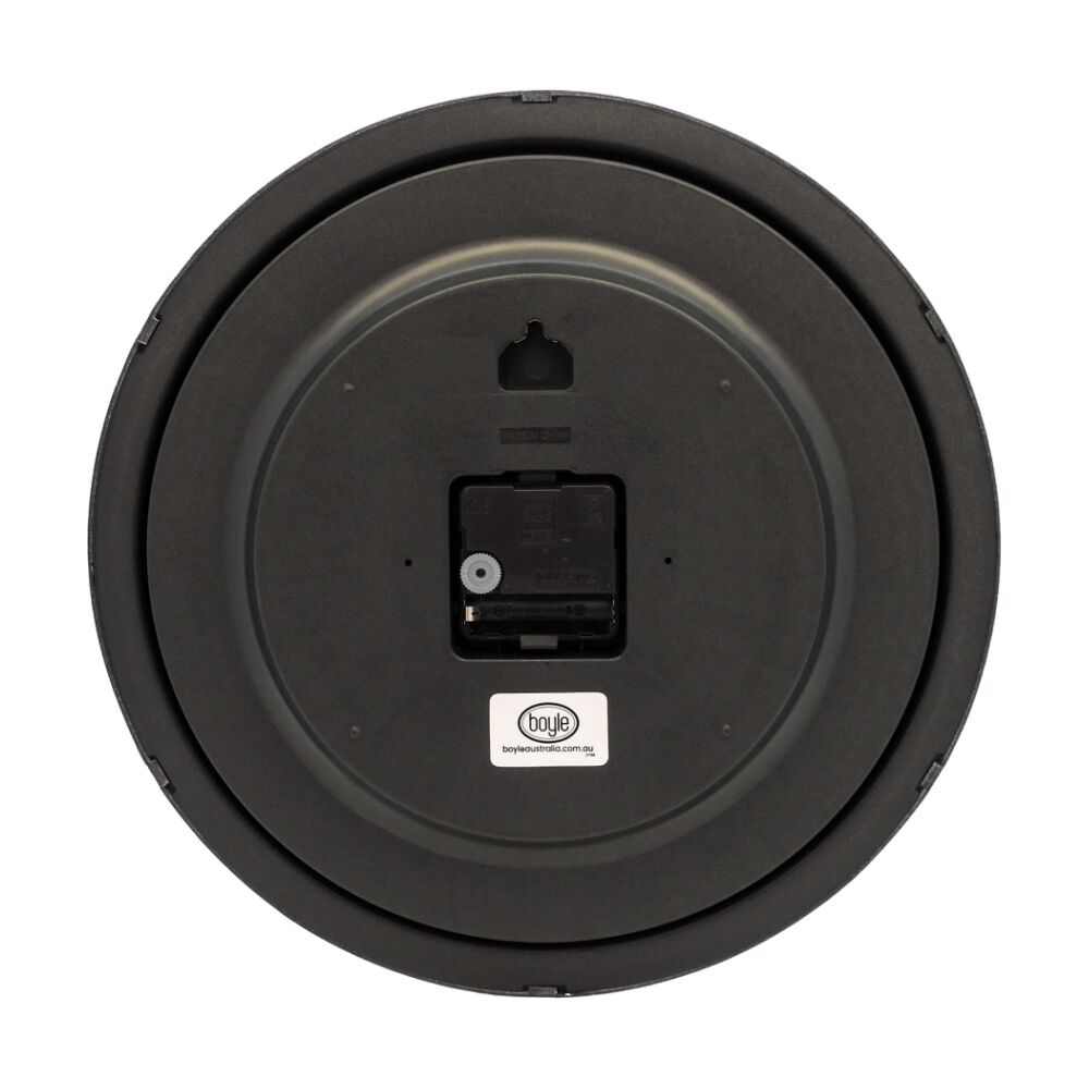 Leni 32.5cm Black Round Luminous Silent Non-Ticking Analogue Wall Clock — image 4