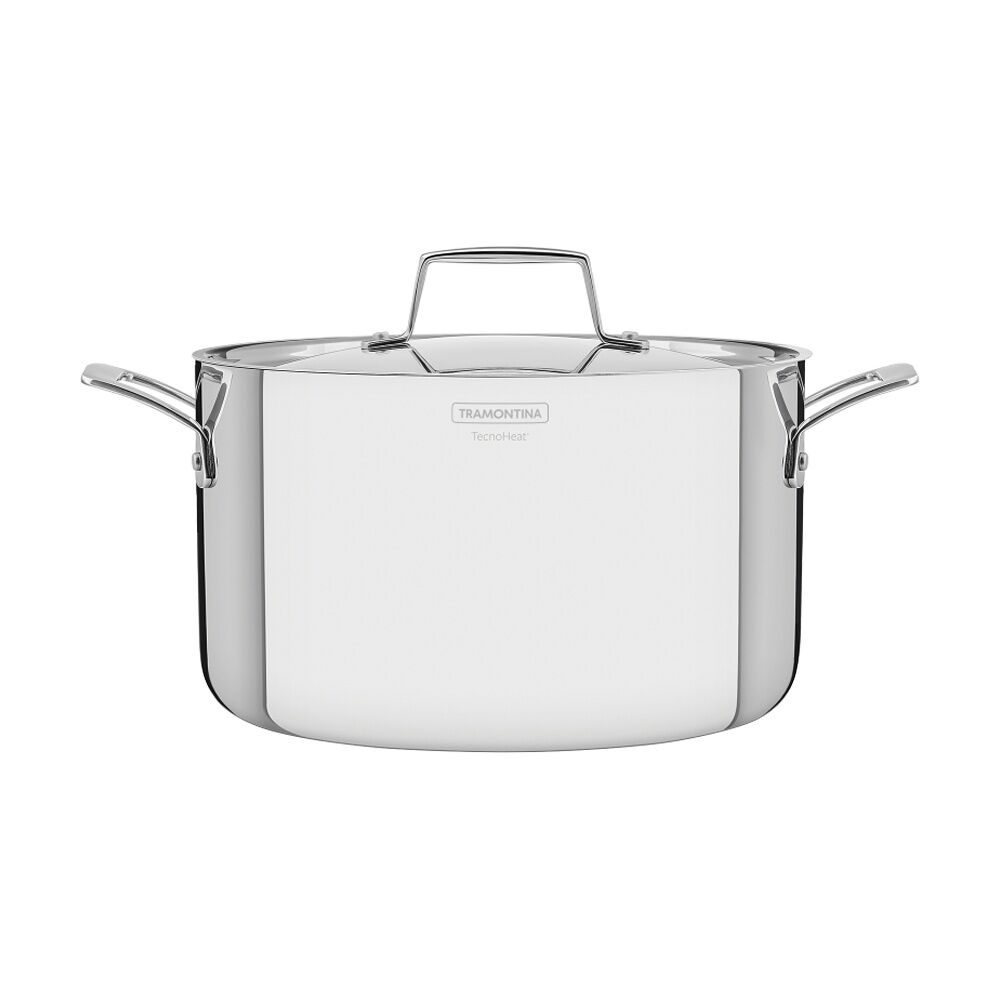 Tramontina 20cm/3.8L Deep Casserole Pan Tri-Ply Stainless Steel Induction Safe