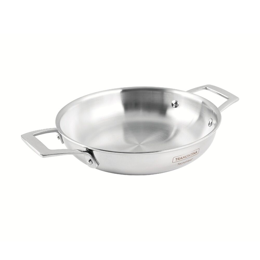 Tramontina Fry Pan Tri-Ply Stainless Steel Double Handle Induction Safe — 20cm
