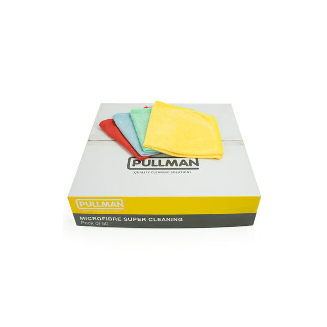 Pullman 50pc Pullman Microfibre Cleaning Cloths Colour-Coded 40 x 40cm (2 Pack) — image 2