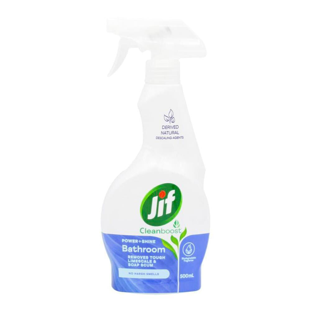 Jif Limescale Cleaner Cleanboost Power & Shine 500ml Bathroom Spray