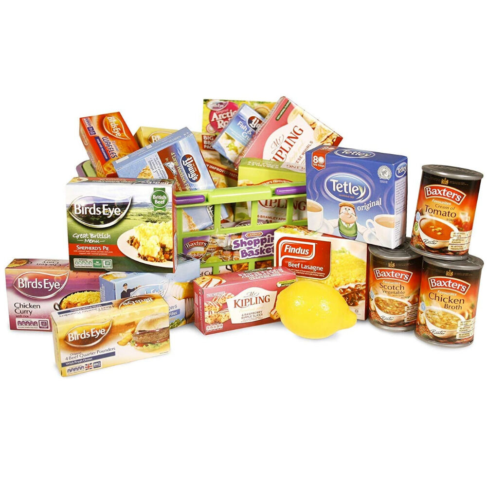 Casdon Kids Pretend Grocery Playset Role-play Toy Shopping Basket Play Food — image 2