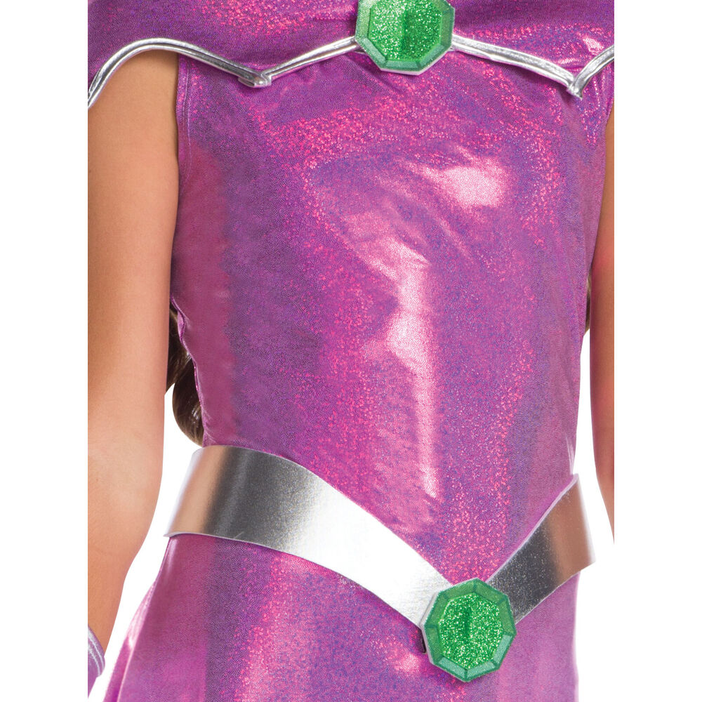 DC Comics Starfire Deluxe Kids Girls Dress Up Halloween Party Costume Size S — image 3