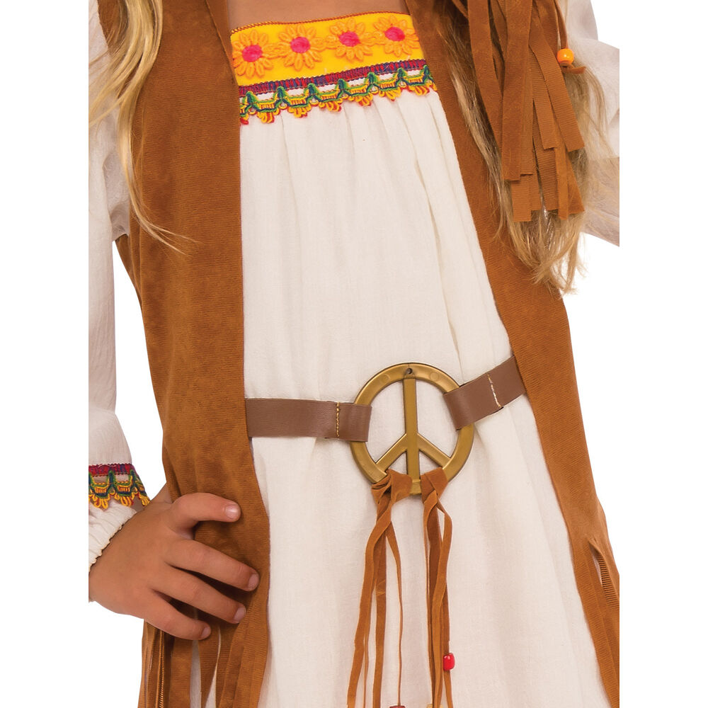 Rubies Flower Child Girls/Kids Dress Up Party Hippie Costume Top/Pants Size S — image 4