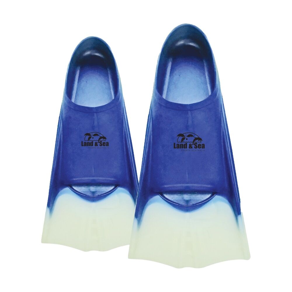 Land & Sea Sports Australia Land Sea Sports Comfortable Silicone Swim Training Fins Blue Euro