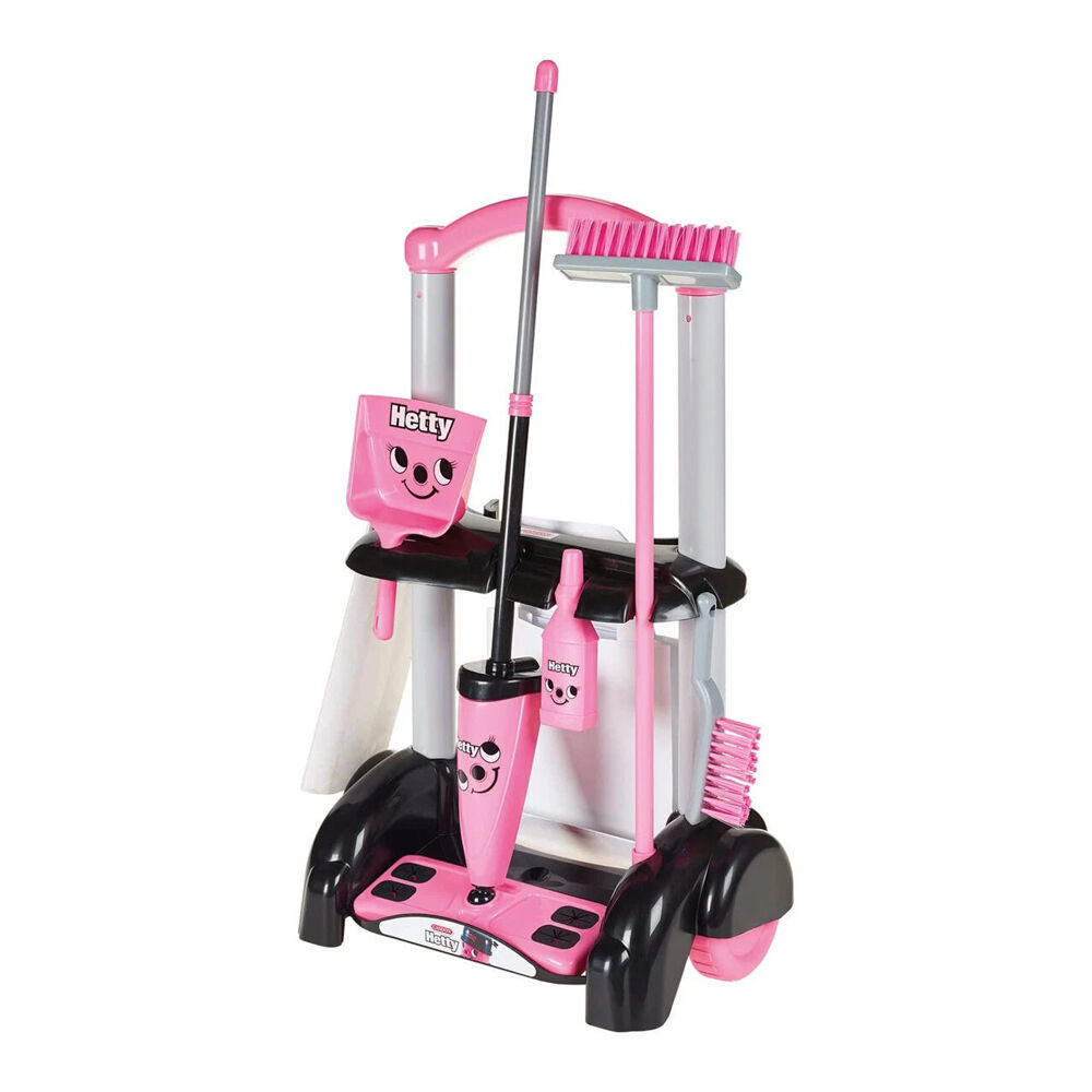 Casdon Kids 3y+ Pink Role-play Cleaning Vacuum Toy Playset Hetty Trolley
