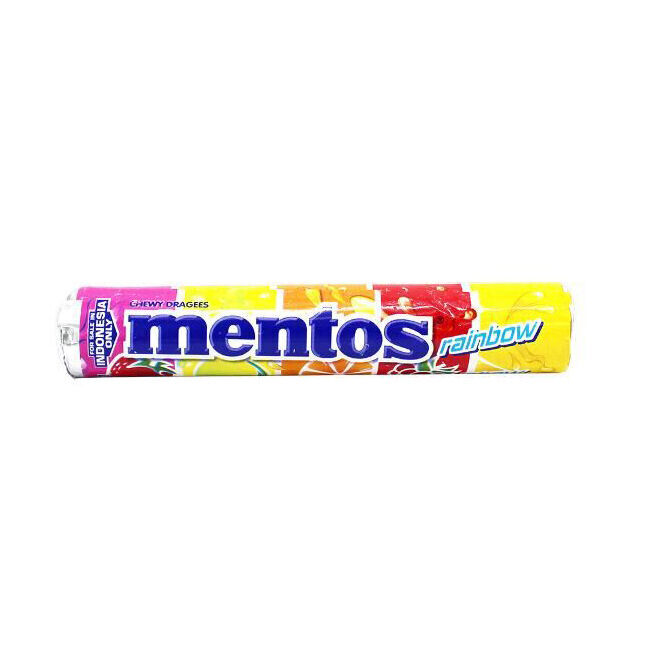 Mentos Rainbow Candy Roll Lollies 29g Chewy Dragees Confectionery (14 Pieces) — image 2