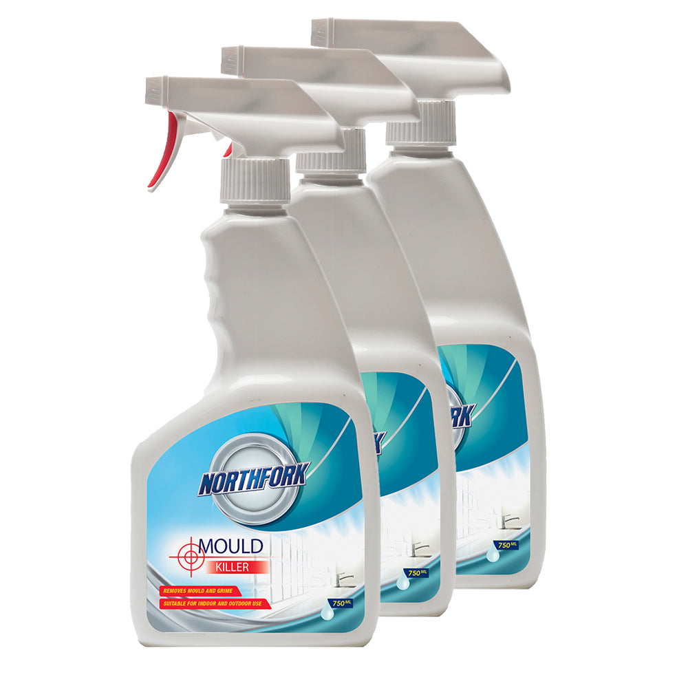 Northfork 750ml Mould Killer Cleaning Spray Cleaner for Sink/Shower/Bathtub (3 Pack)