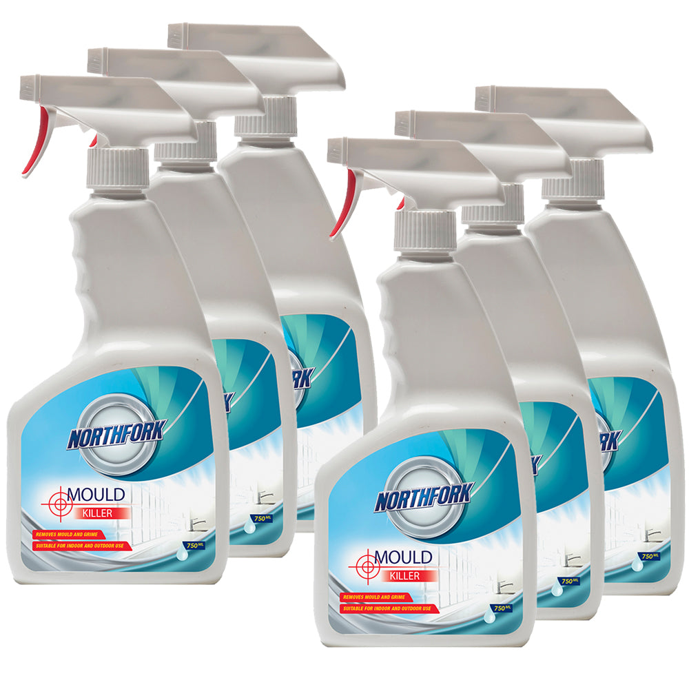 Northfork 750ml Mould Killer Cleaning Spray Cleaner for Sink/Shower/Bathtub (6 Pack)