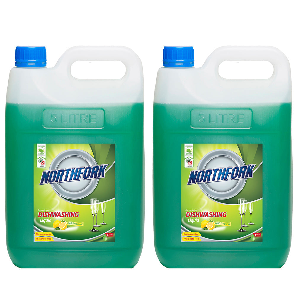 Northfork 5L Biodegradeable GECA Dishwashing Dishes Concentrate Liquid/Soap (2 Pack)