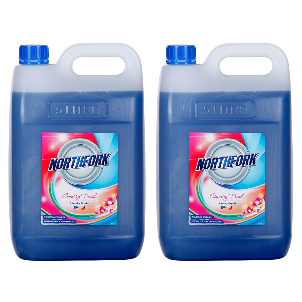 Northfork 5L Country Fresh Laundry Washing Machine Liquid Detergent Soap (2 Pack)