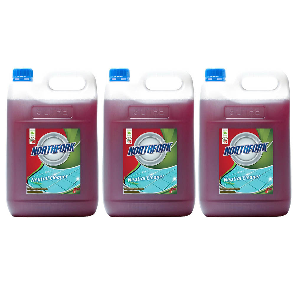 Northfork 5L GECA All Purpose Neutral Floor Cleaner for Wooden/Tiled Floor (3 Pack)