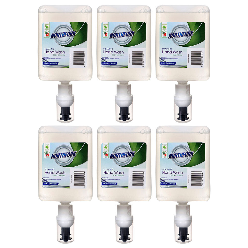 Northfork Geca 1L Foaming Hand Wash Skin Care Foam Refill for Soap Dispenser (6 Pack)