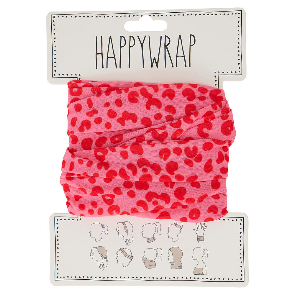 Annabel Trends One Size Cheetah Spot Pink Happywrap Headband Head Accessory