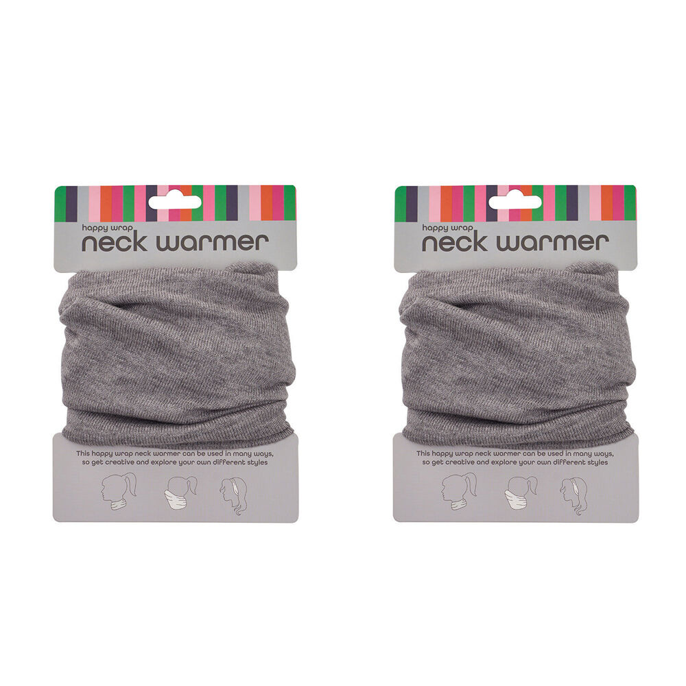 Annabel Trends Happywrap Neck Warmer Travel Accessory One Size Grey (2 Pack)