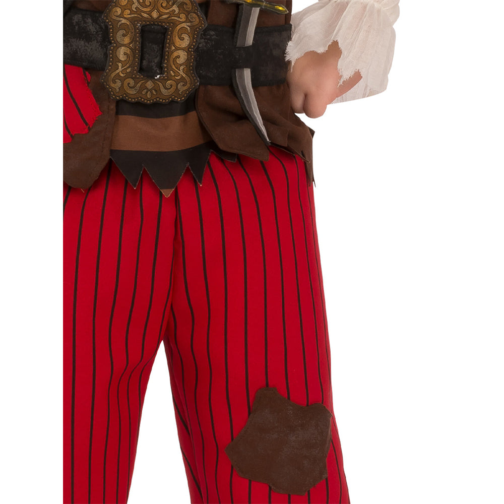 Rubies Pirate Matey Dress Up Kids/Child Halloween Party Costume w/ Tricorn Hat Size M — image 4