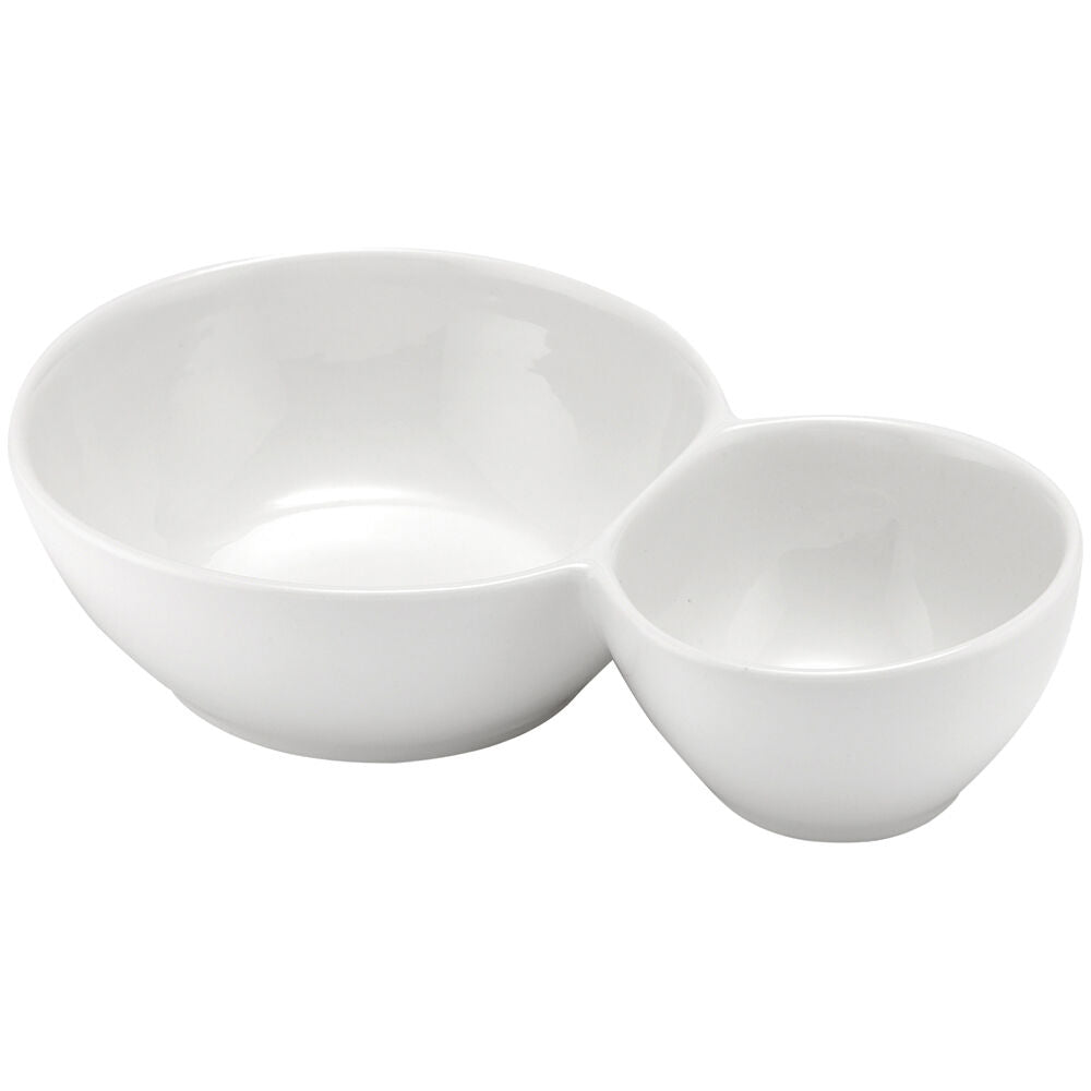 Ladelle Alto Serve & Share 2 Pod Porcelain Serving Bowl Dinnerware/Kitchen (2 Pack)