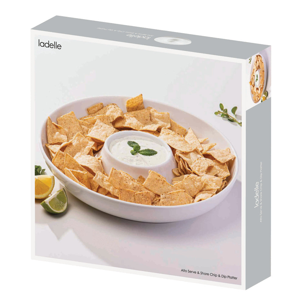 Ladelle Alto Serve & Share Chip/Dip Porcelain Serving Platter Kitchen/Dining (2 Pack) — image 2