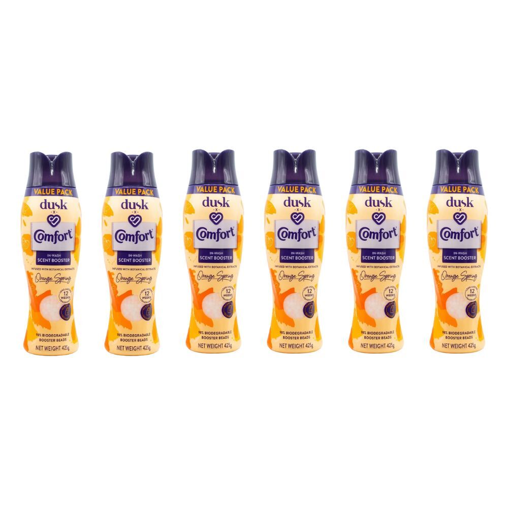 Comfort In Wash Scent Booster Dusk Orange Spring 425g Fabric Freshener (6 Pack)