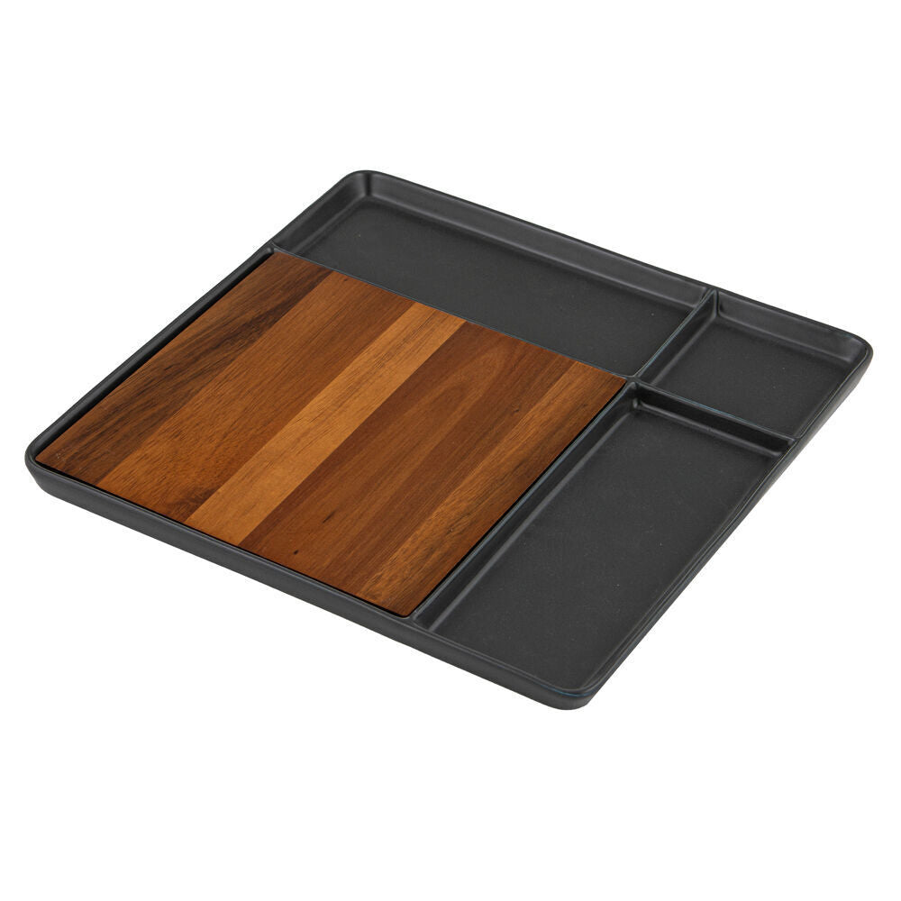 Ladelle Essentials Square Serving Board Kitchen Serveware 29.5cm Charcoal (2 Pack) — image 2