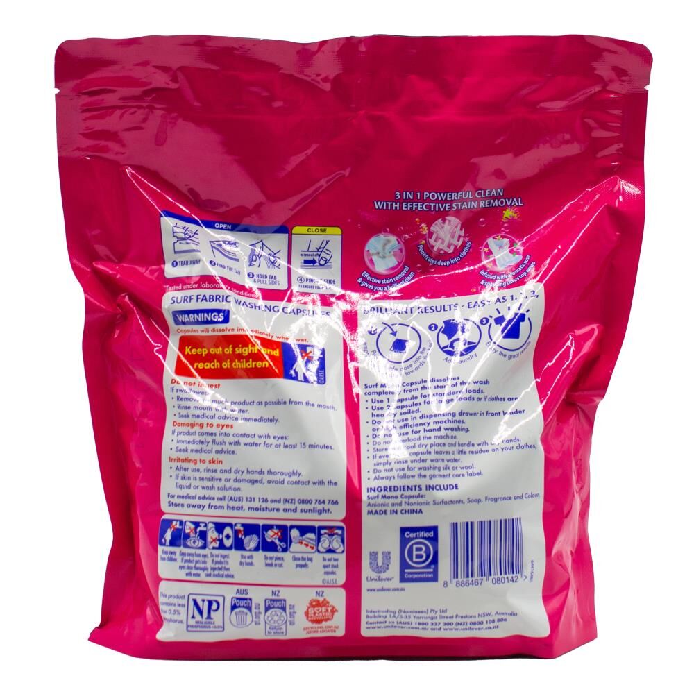 Surf Fabric Stain Removal Washing Capsules Front & Top Loader Rose Fresh (240 Pieces) — image 3