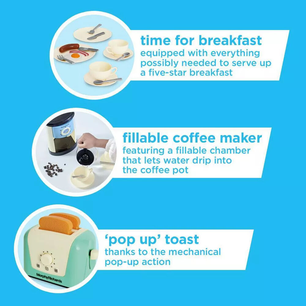 Casdon Kids Children 3y+ Role-play Breakfast Toy Morphy Richards Kitchen Set — image 4