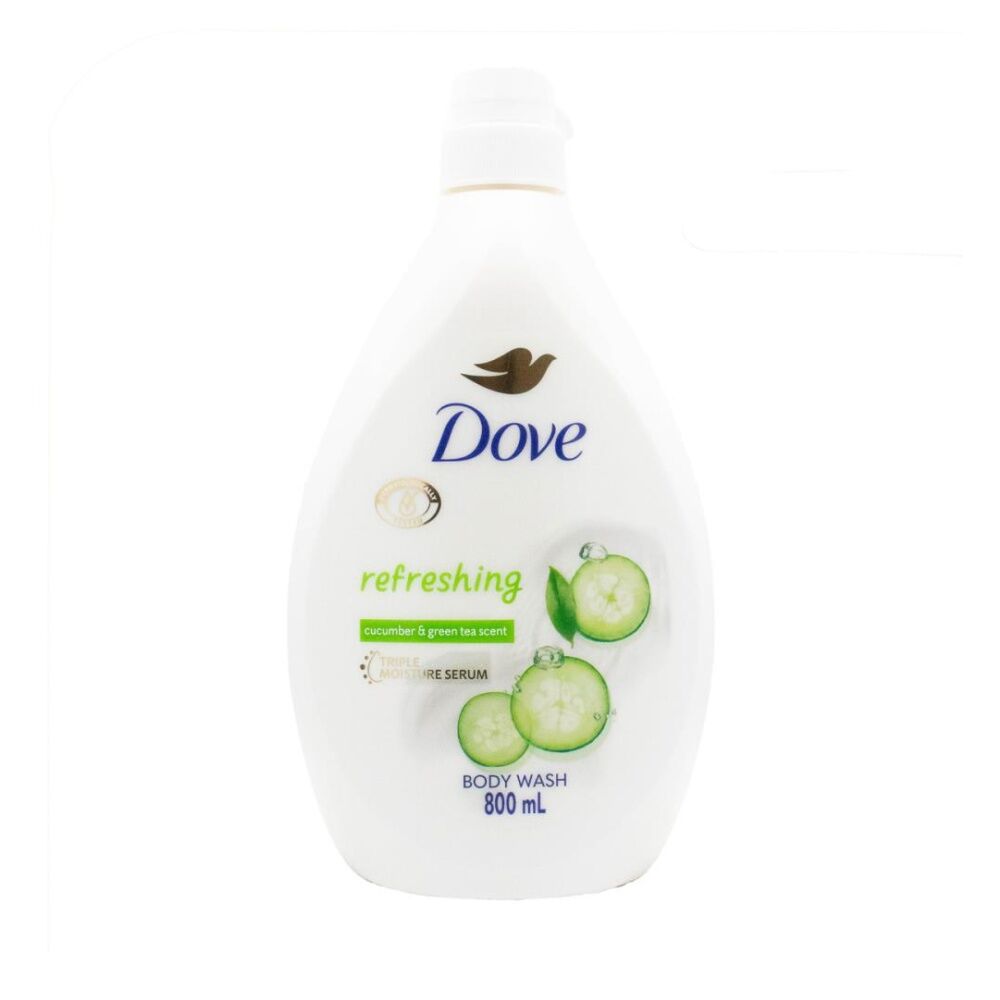 Dove Body Wash Triple Moisture Serum Refresh 800ml Cucumber Green Tea Scent (6 Pack) — image 2