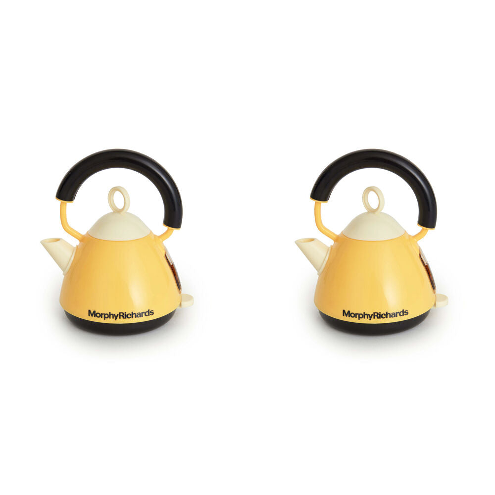 Casdon Morphy Richards Kettle Toy Roleplay Pretend Kitchen Kids 3y+ Yellow (2 Pack)