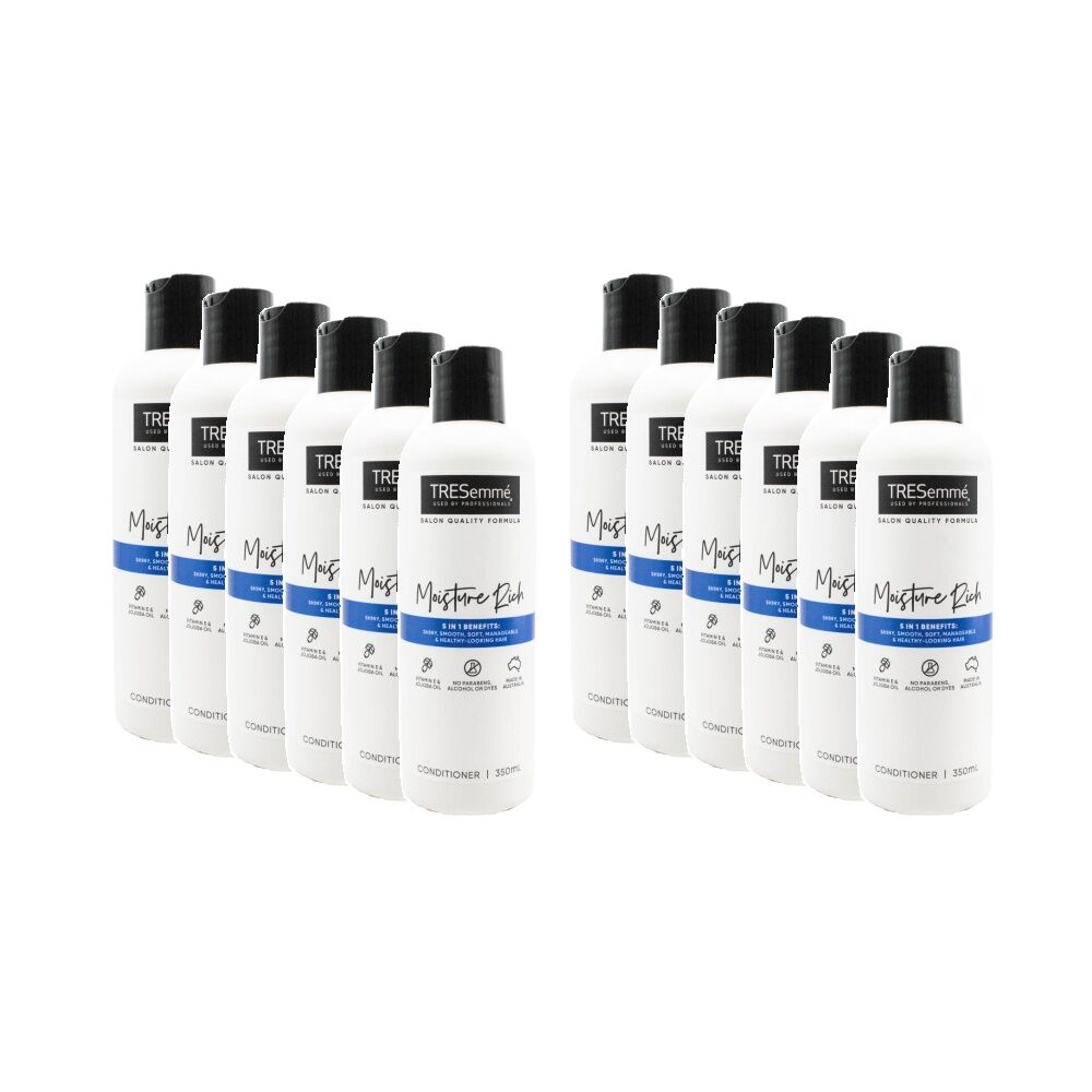 TRESemme Hair Conditioner Moisture Rich w/Vitamin & Jojoba Oil 350ml (12 Pack)