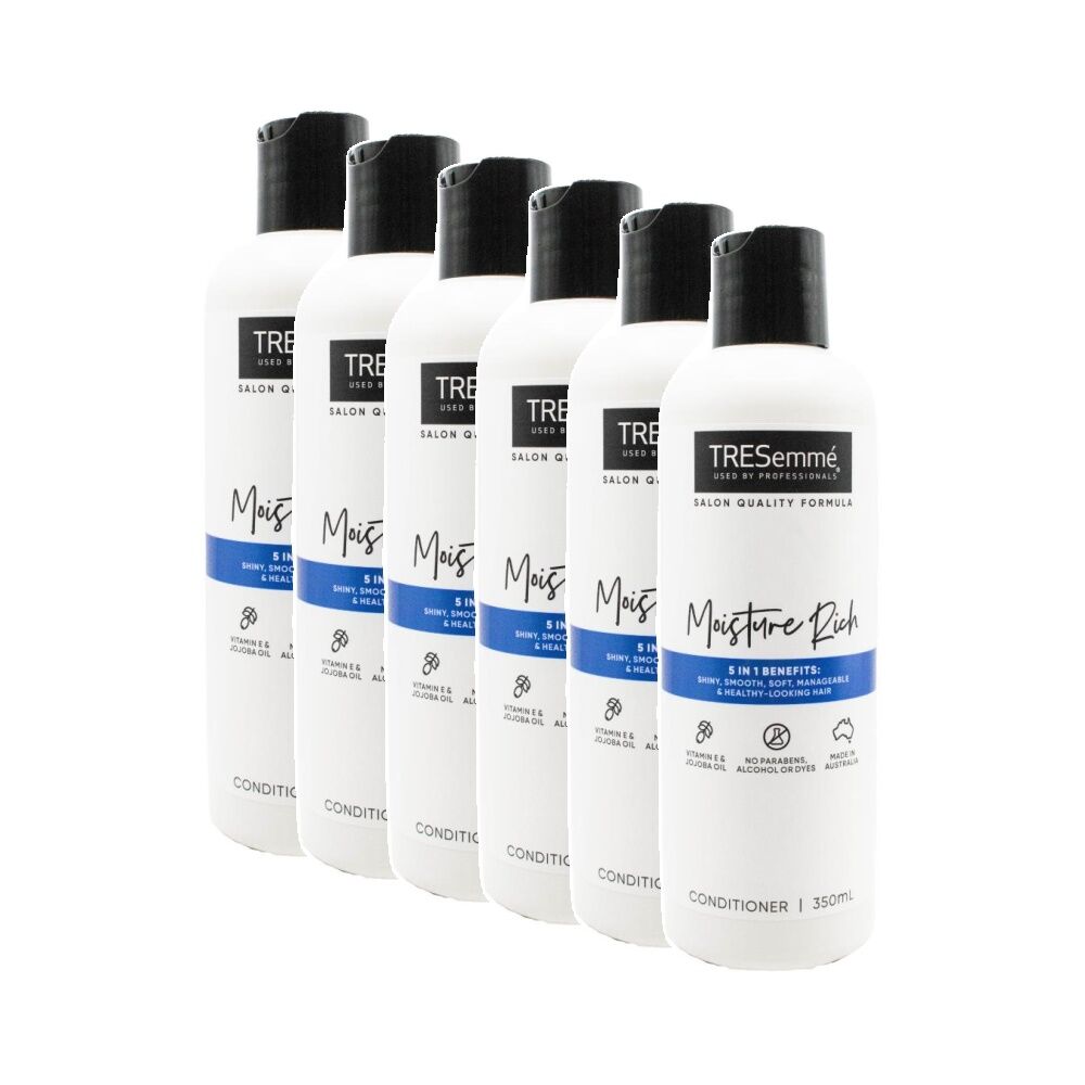 TRESemme Hair Conditioner Moisture Rich w/Vitamin & Jojoba Oil 350ml (6 Pack)