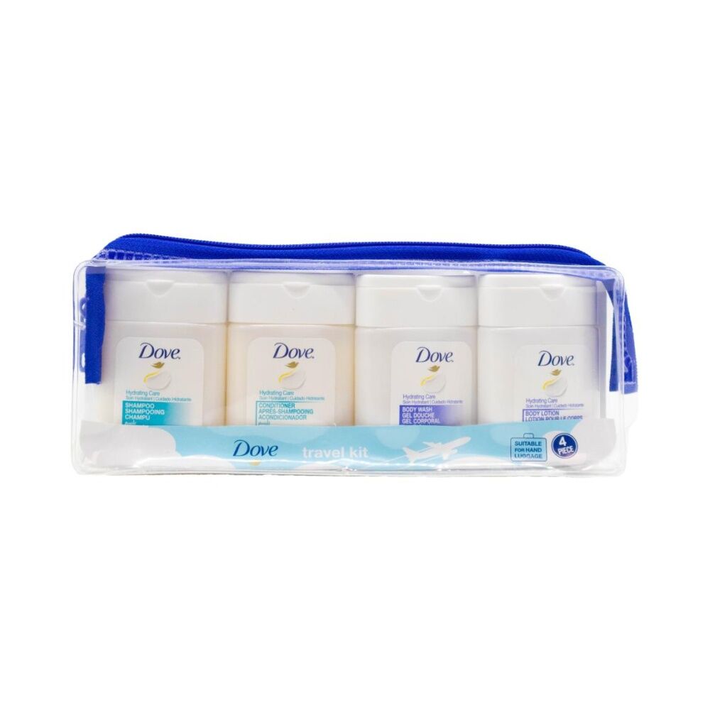Dove 4pc Dove Hydrating Care Travel Kit Shampoo Conditioner Body Wash Lotion 30ml (4 Pack) — image 2