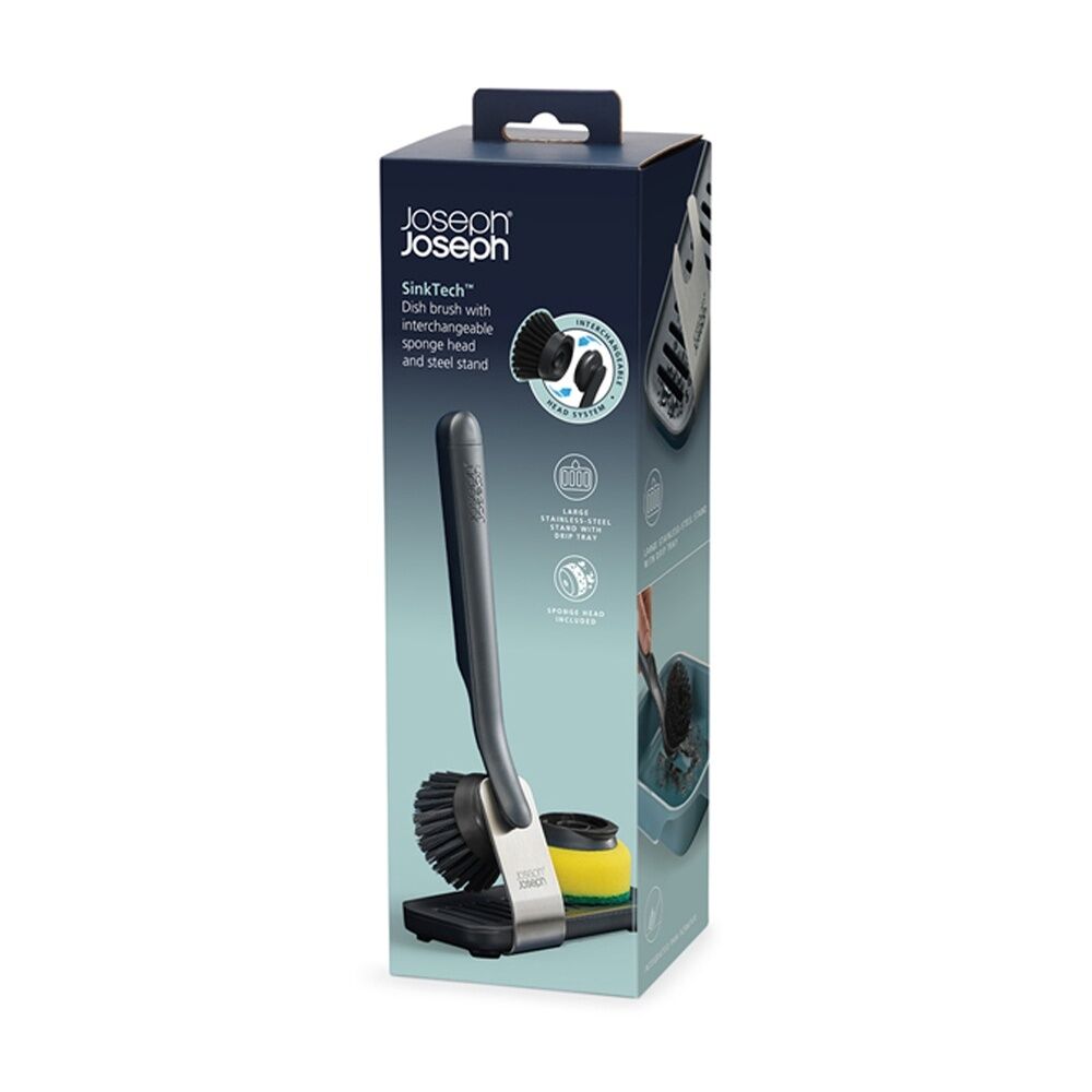 Joseph Joseph SinkTech Kitchen Dish Brush With 2 Heads Large Stand Graphite — image 2