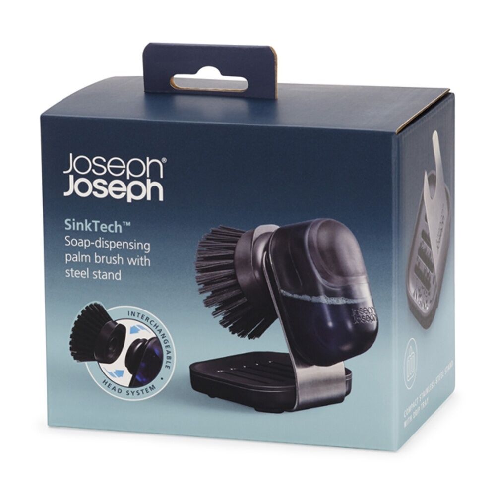 Joseph Joseph SinkTech Soap Dispenser Palm Brush With Stand Refillable Soap Graphite — image 2