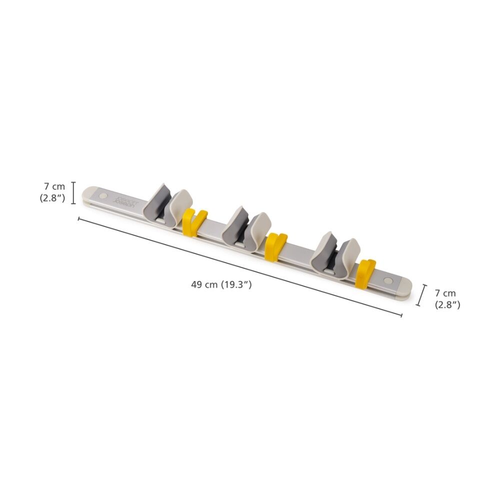 Joseph Joseph CleanTech Cleaning Tool Storage Rail w/ Adjustable Hooks 49cm (2 Pack) — image 4
