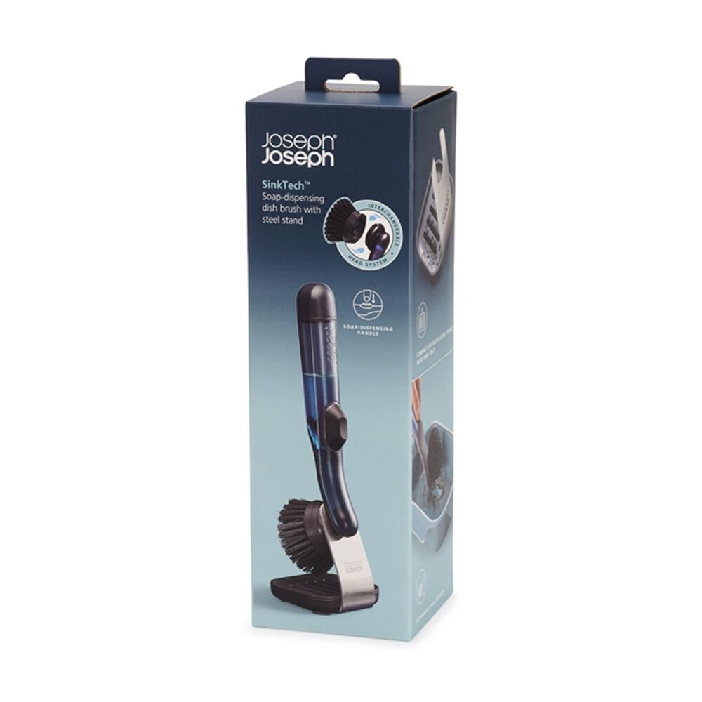 Joseph Joseph SinkTech Soap Dispenser Kitchen Dish Brush With Stand Black — image 2