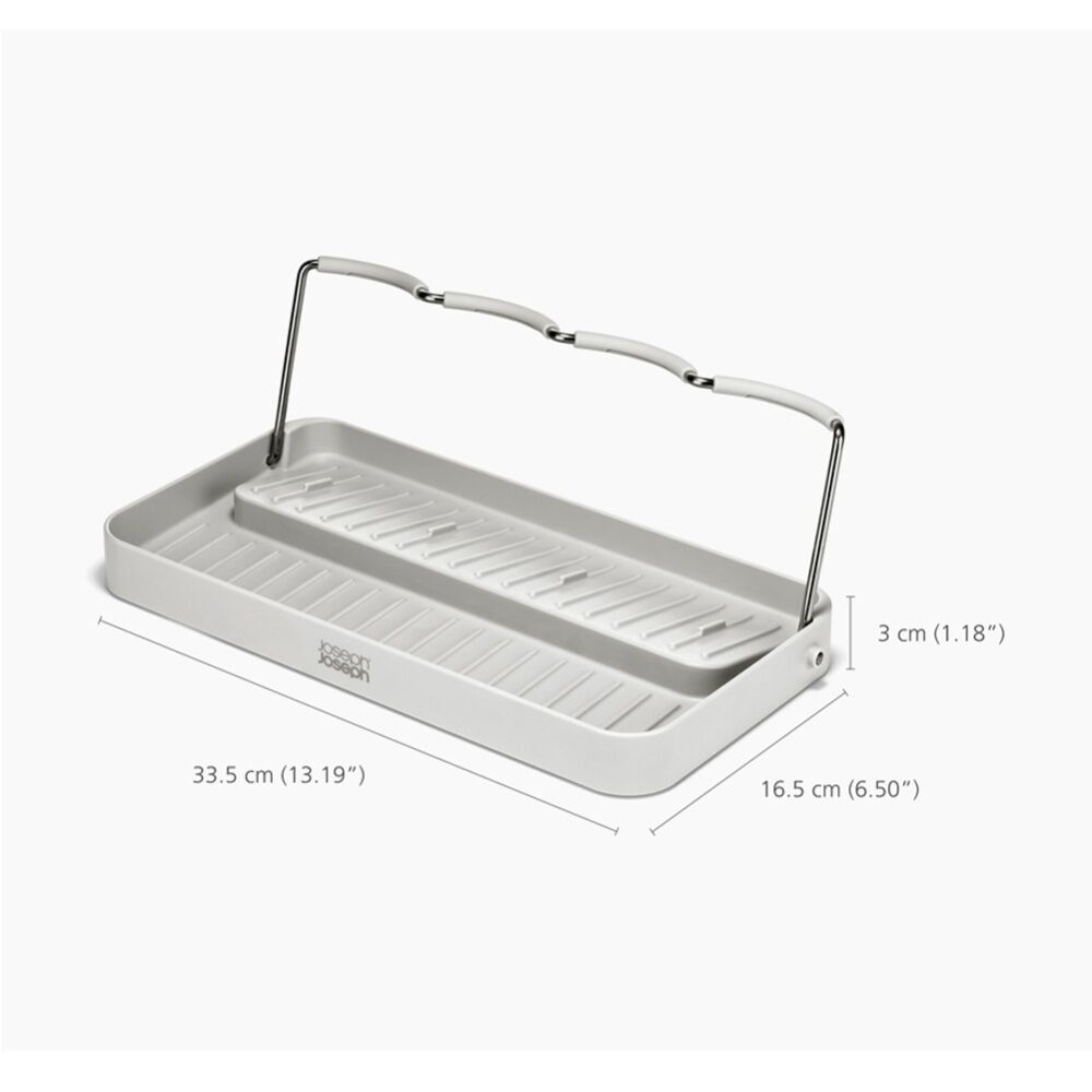 Joseph Joseph Neat DrySmart Bottle Drying Rack Kitchen Organiser Foldable Stone — image 8