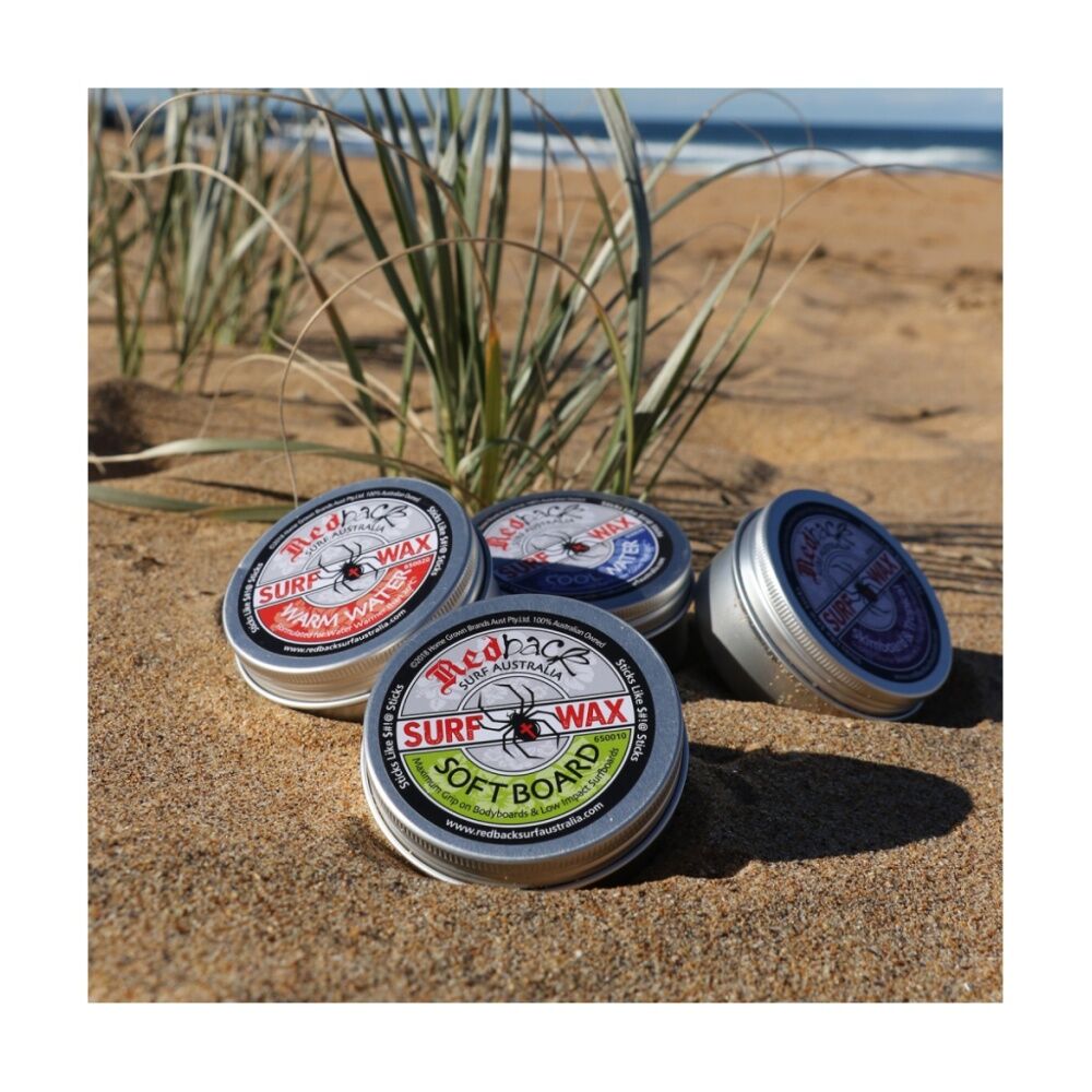 Redback Grip For Skimboard And Tropical Water Surfing Wax 65g (2 Pack) — image 3