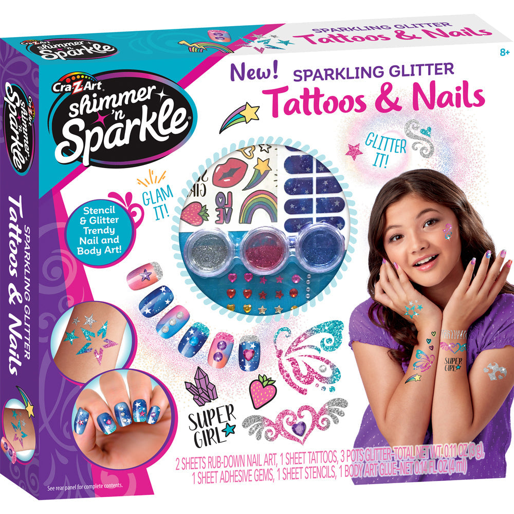 Shimmer 'N Sparkle Kids Ultimate Glitter Tattoos & Nails Fashion Kit 8y+ (2 Pack) — image 2
