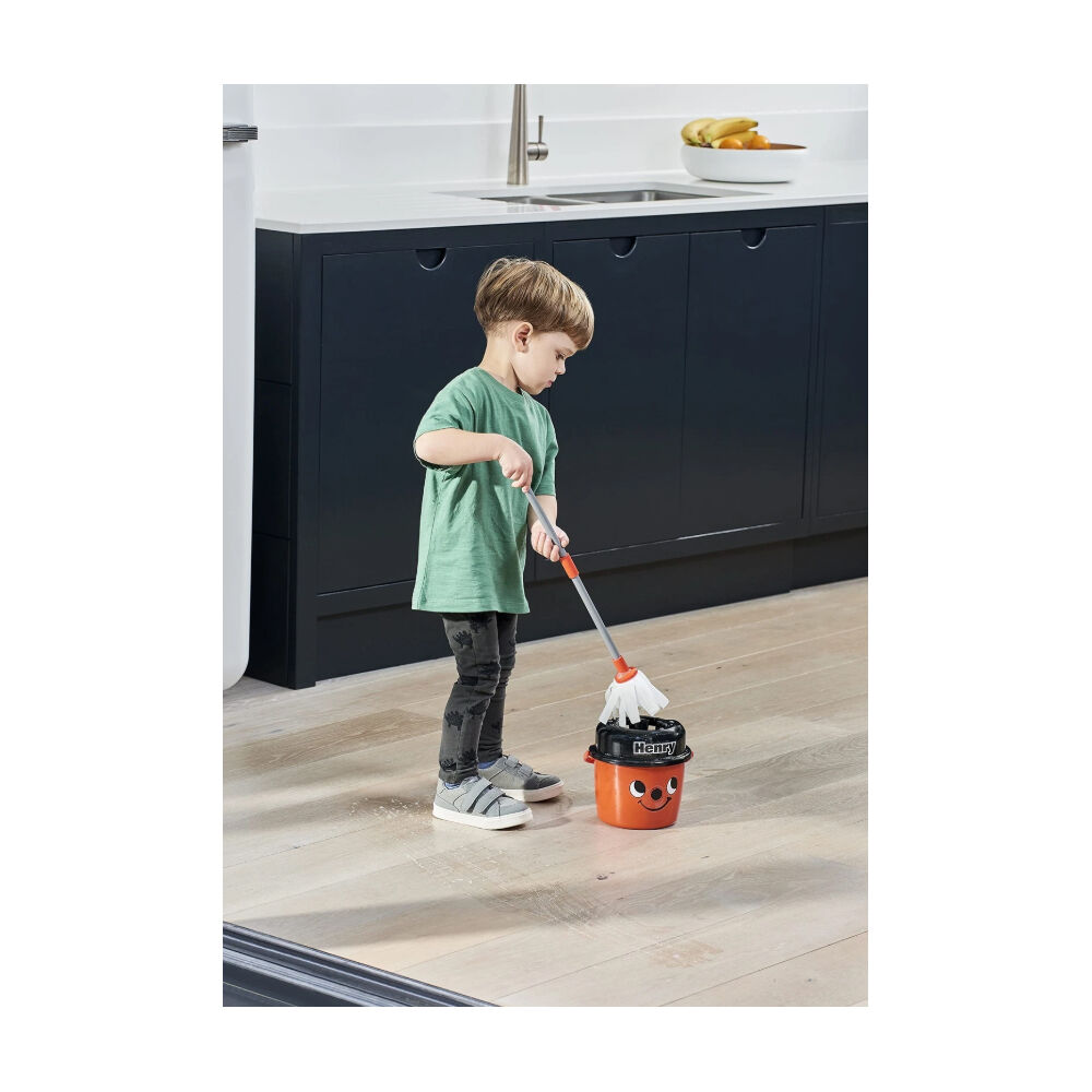 Casdon Kids Children 3y+ Red Set Role-play Cleaning Toy Henry Mop & Bucket — image 3