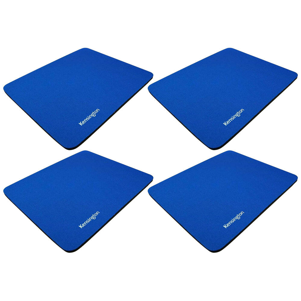 Kensington Basic Mouse Pad Mat Mousepad for PC/Laptop Desktop Computer Blue (4 Pack)