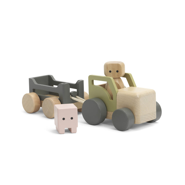 10-2205-micki-world-tractor-set-kids-children-play-wooden-toy-2y