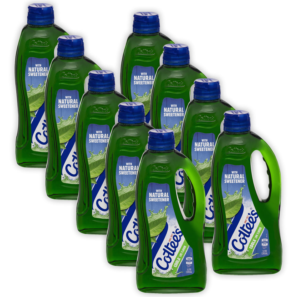 10004379-9pc-cottees-cordial-drink-concentrate-lime-coola-flavoured-bottles-1l