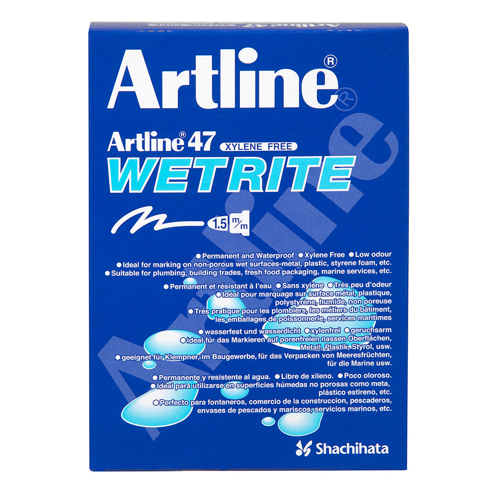 104701-12pk-artline-47-wetrite-1-5mm-bullet-nib-permanent-marker-black