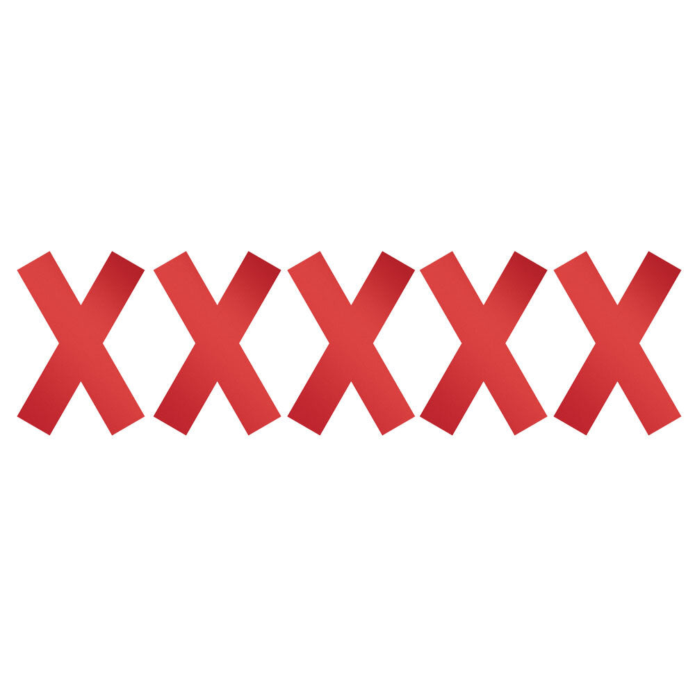 104903-5pk-durable-marking-sign-shape-cross-sticker-red